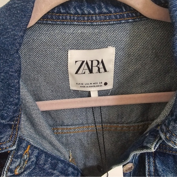 Zara denim long sleeve mini dress nwt - Picture 5 of 8